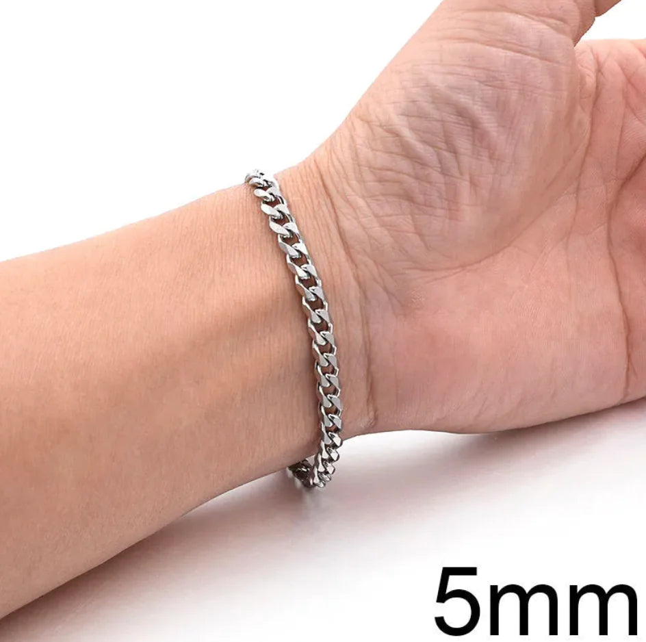 Cuban Armband 5MM (Zilver)
