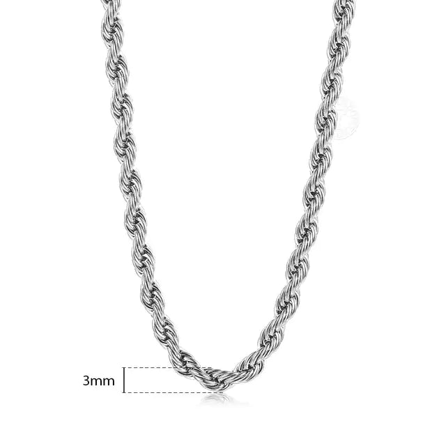 Rope Ketting 3MM (Zilver)